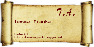 Tevesz Aranka névjegykártya